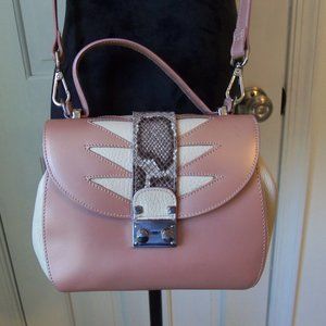 Giorgia Milani Pink and Ivory Crossbody Bag